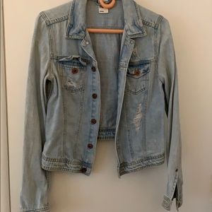 Ripped Denim Jacket - light wash